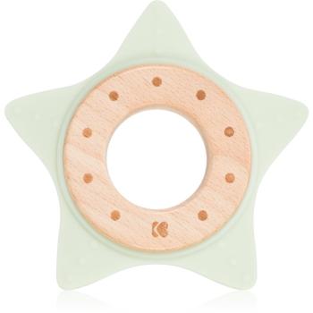 Kikkaboo Silicone and Wood Teether Star kousátko Mint 1 ks