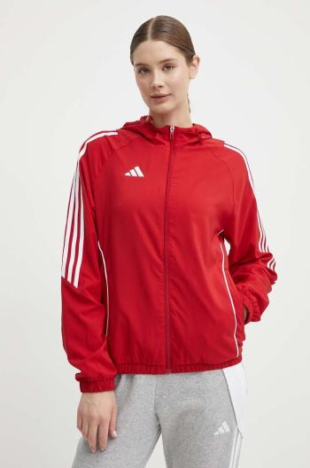 Tréninková bunda adidas Performance Tiro 24 červená barva, přechodná, IM8803