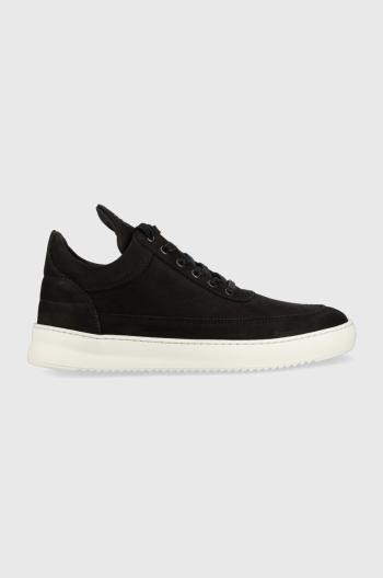 Semišové sneakers boty Filling Pieces Low Top Ripple černá barva, 25121721863