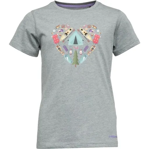 Head HARDY Dívčí triko, šedá, velikost 128-134
