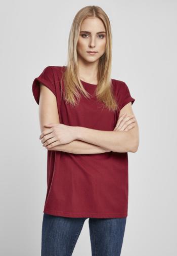 Urban Classics Ladies Organic Extended Shoulder Tee burgundy - M