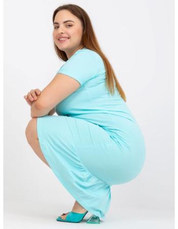 Dámské šaty plus size bavlněné AMALEA mátové