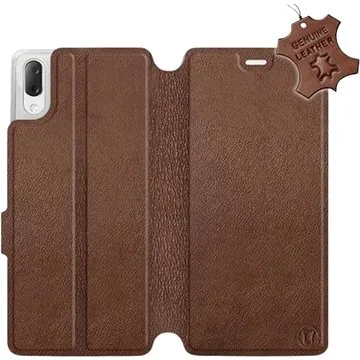 Flip pouzdro na mobil Sony Xperia L3 - Hnědé - kožené -  Brown Leather (5903226816187)