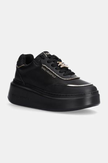 Kožené sneakers boty Karl Lagerfeld ANAKAPRI černá barva, KL63519F