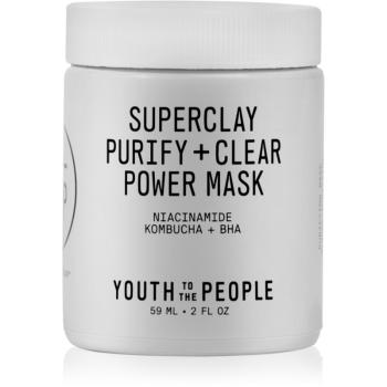 Youth To The People Superclay Purify + Clear Power Mask čisticí pleťová maska 59 ml