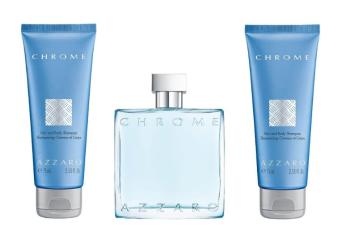 Azzaro Chrome - EDT 100 ml + 2 x 75 ml sprchový gel a šampon 2v1