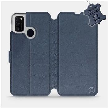 Flip pouzdro na mobil Samsung Galaxy M21 - Modré - kožené -   Blue Leather (5903516245765)