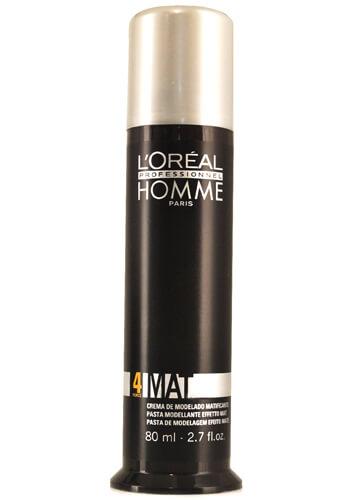 L´Oréal Professionnel Matující pasta na vlasy pro muže Homme Mat (Matte Sculpting Pomade) 80 ml