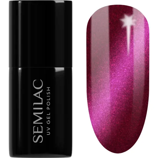 Semilac UV Hybrid Silk Effect gelový lak na nehty s použitím UV/LED lampy odstín 468 Pink Cosy Essential 7 ml
