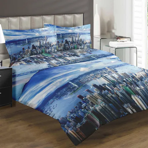IMPAR Povlečení Město 200x140 cm (Rozměr : 1x140/200 + 1x90/70)