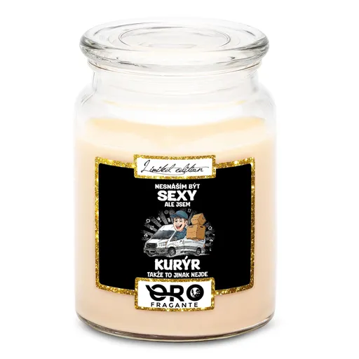 Svíčka Sexy kurýr (Vůně svíčky: Vanilka)