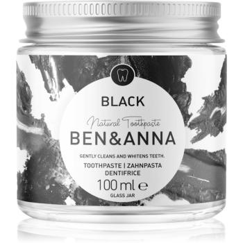 BEN&ANNA Natural Toothpaste Black zubní pasta ve skleněné dóze s aktivním uhlím 100 ml