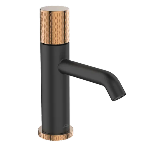 INVENA Umyvadlová baterie MOONLIGHT černá/růžové zlato  BU-77-014-V