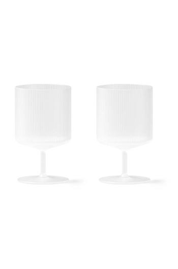 Sada sklenic na víno ferm LIVING Ripple Wine Glasses 270 ml 2-pack