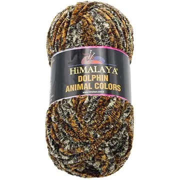 BELLATEX Příze DOLPHIN animal color 100g - 83107 oranžová, šedá (9691)