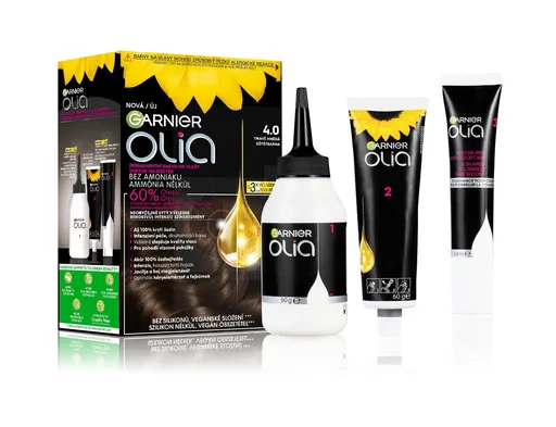 Garnier Olia 4.0 Tmavě hnědá permanentní barva na vlasy