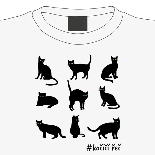 Dámské tričko Kočičí řeč, M