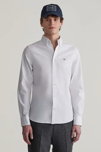 KOŠILE GANT SLIM OXFORD STRETCH SHIRT WHITE