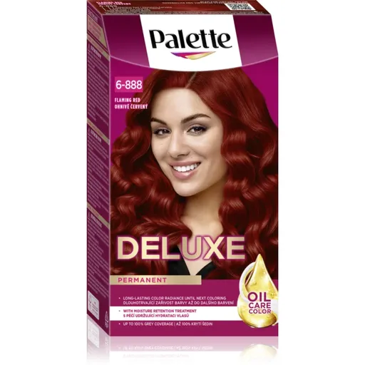 Schwarzkopf Palette Deluxe permanentní barva na vlasy odstín 6-888 Ohnivě červený 1 ks