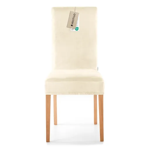 Restilo Napínací potah na židli Sento krémová, 48 x 48 x 58 + 10 cm