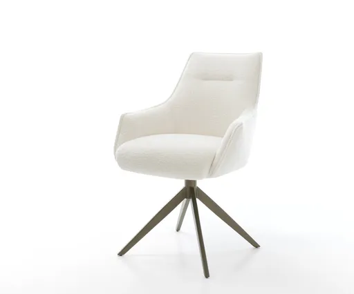 Jídelní židle Alja-Flex s područkami bouclé měkký béžová