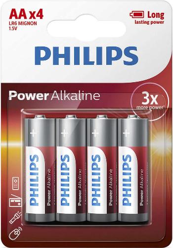 Philips Baterie Powerlife tužková LR6 AA 4ks