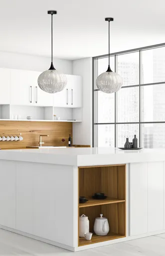 Černá/Průhledná závěsná lampa Exeter Ledea 240 mm