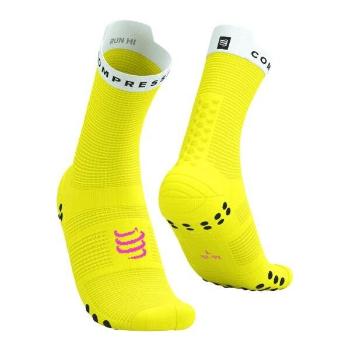 Compressport PRO RACING SOCKS V4.0 RUN HIGH Běžecké ponožky, žlutá, velikost