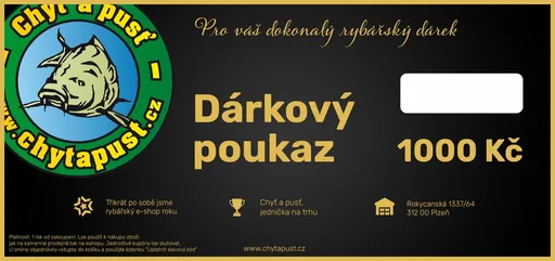 Chyť a pusť Vánoční dárkový poukaz 1000 Kč - Elektronický,Chyť a pusť Vánoční dárkový poukaz 1000 Kč - Elektronický