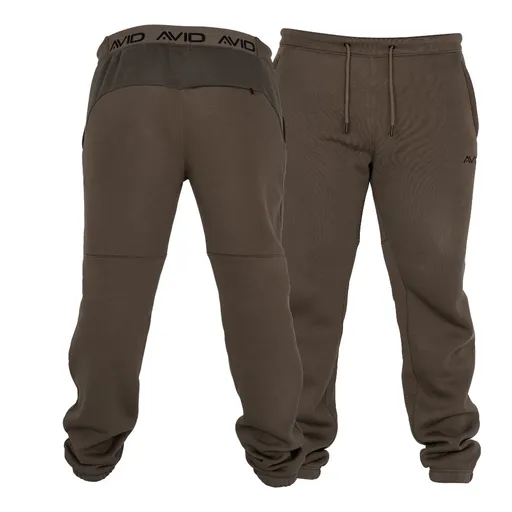 Avid carp tepláky compound joggers brown - l