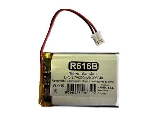 Baterie nabíjecí LiPo 3,7V/300mAh 303040 HADEX