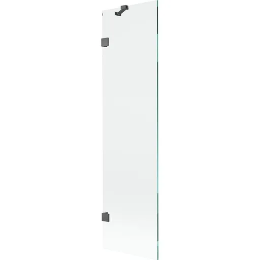 MEXEN/S Lunar vanová zástěna FIX 50 x 150, transparent, grafit kartáčovaná 897-050-000-66-00