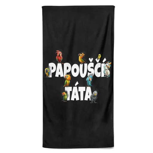 Osuška Papouščí táta (Velikost osušky: 70x140cm)
