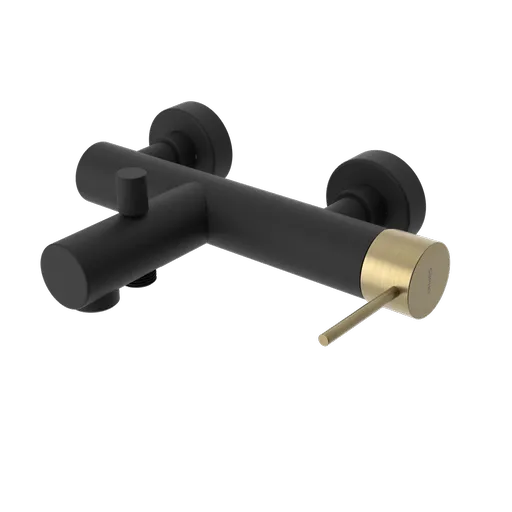 SAPHO ULTRAMIX nástěnná vanová baterie, černá mat/zlato mat UT010BG