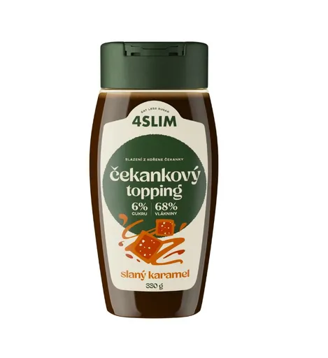 4Slim Čekankový topping slaný karamel Premium 330 g
