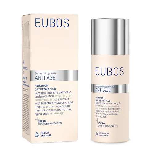 EUBOS Anti Age Hyaluron Repair&Protect SPF20 denní krém 50 ml