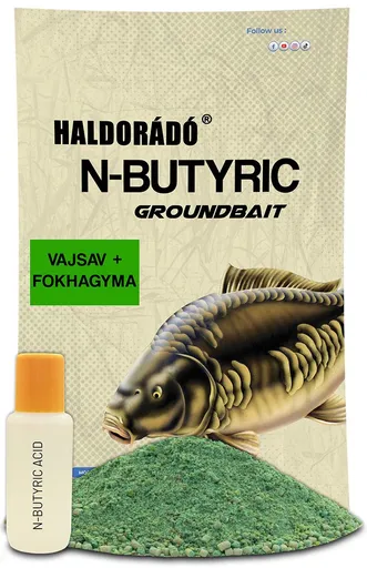 Haldorádó Vnadící směs N-Butyric Groundbait 800g + 50ml Aroma - Kyselina máslová/Česnek,Haldorádó Vnadící směs N-Butyric Groundbait 800g + 50ml Aroma