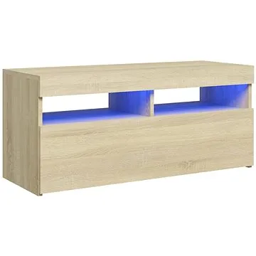 SHUMEE s LED osvětlením dub sonoma 90 × 35 × 40 cm  (804385)