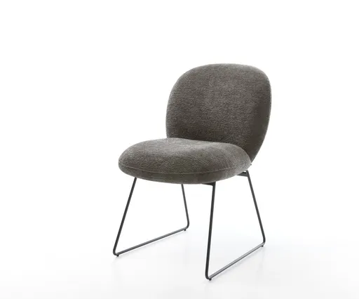 Jídelní židle Nube-Flex bouclé měkký tmavě béžová tenká podnož