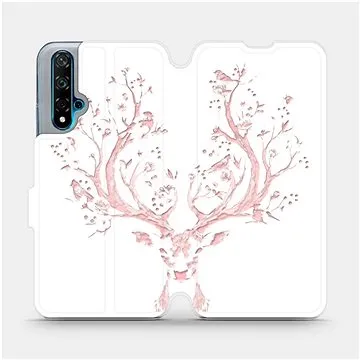 Flipové pouzdro na mobil Huawei Nova 5T - M007S Růžový jelínek (5903516055791)