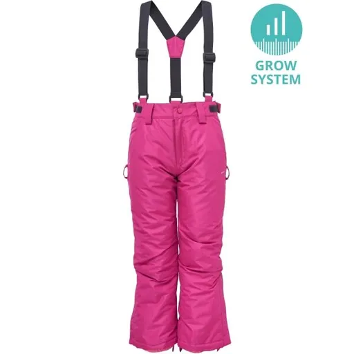 LOAP CUAL Dětské lyžařské kalhoty, růžová, velikost 146-152