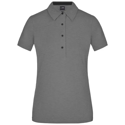 James & Nicholson (Daiber) Elegantní dámská polokošile JN969 - Světle šedý melír / černá | L