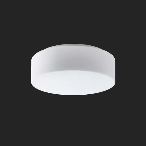 OSMONT ERI67011 ERIS 2 stropní/nástěnné skleněné svítidlo bílá IP43 3000 K 19W LED HF nouzové kombinované 3 h
