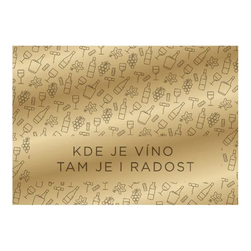 Dárková kartička Kde je víno, tam je i radost