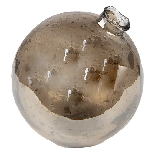 Skleněná hnědá kulatá foukaná váza Sandy I - Ø 13*13 cm 6GL4292