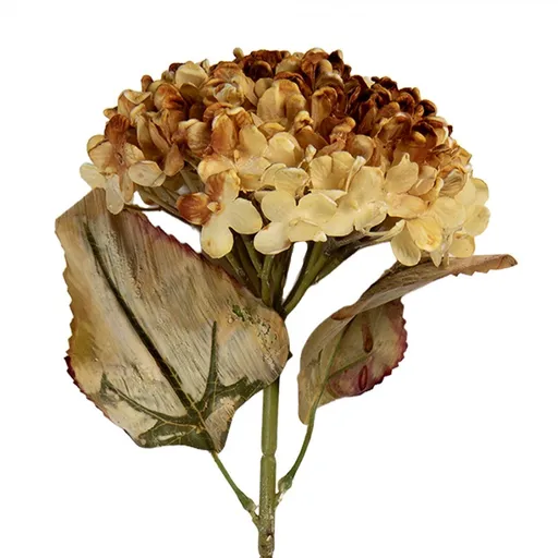 Žlutá umělá dekorace sušená květina hortenzie - 15*15*47 cm Clayre & Eef