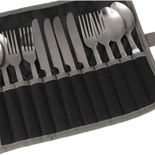 REGATTA OUTDOORS CAMPING CUTLERY SET Sada příborů, stříbrná, velikost