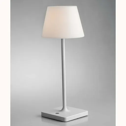 FANEUROPE FAN EUROPE Nabíjecí venkovní stolní svítidlo JAMMIN bílá, kov, LED 2,2 W, 60 lm, 3000 K, stmívatelné, IP54, 39 x 15 cm