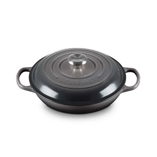 Kastrol SIGNATURE 26 cm, 2,2 l, FLINT, litina, Le Creuset