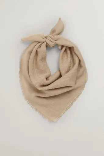 ŠÁLA GANT G PATTERN LIGHTWEIGHT WOVEN SCARF CREAM